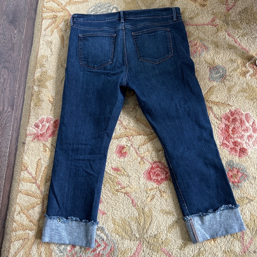 LOFT modern frayed cuffed jean - size 14 EUC - Picture 7 of 7